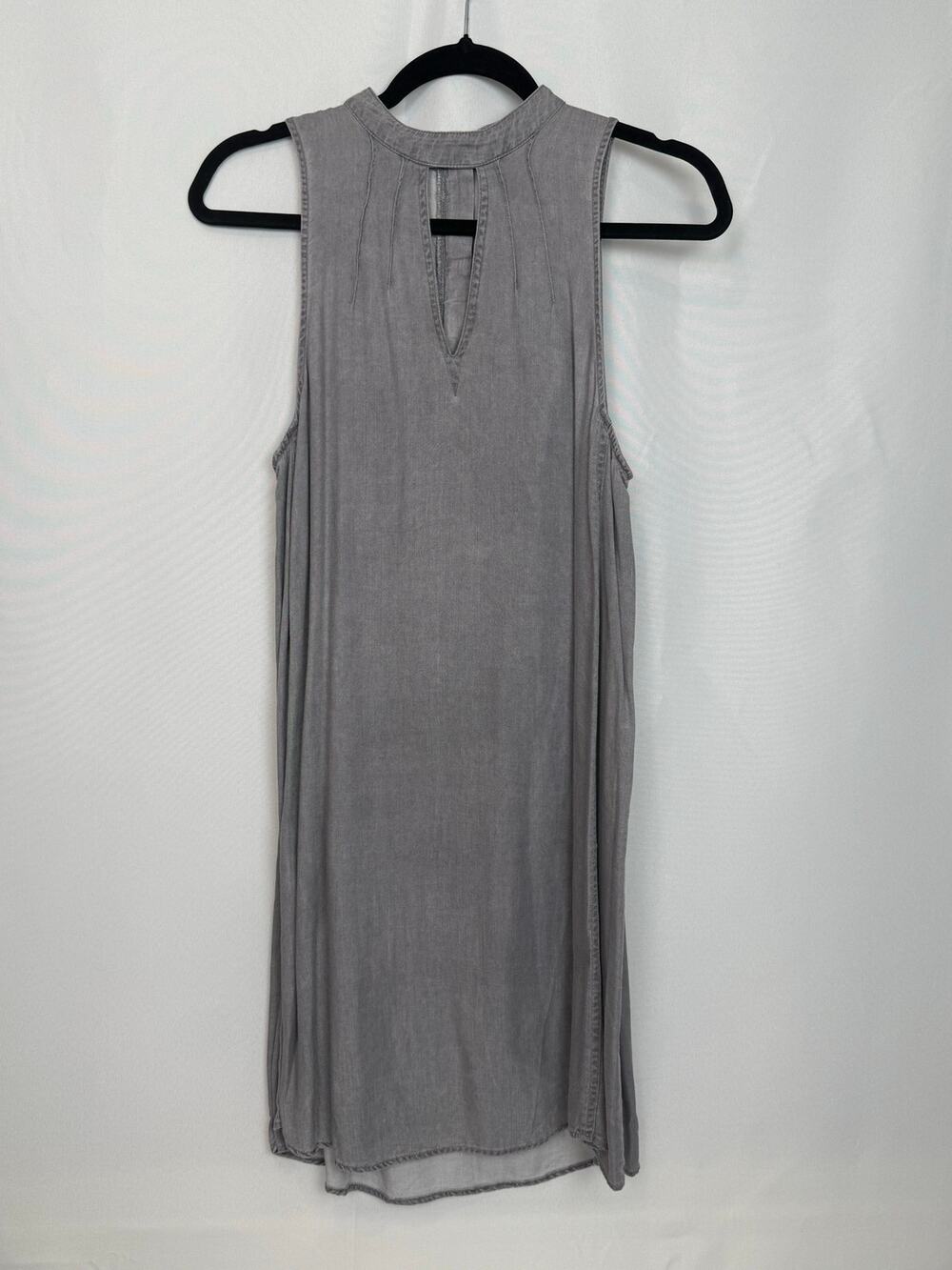 Gentle Fawn Gray Mineral Wash Rayon Swing Dress Keyhole Sz Small